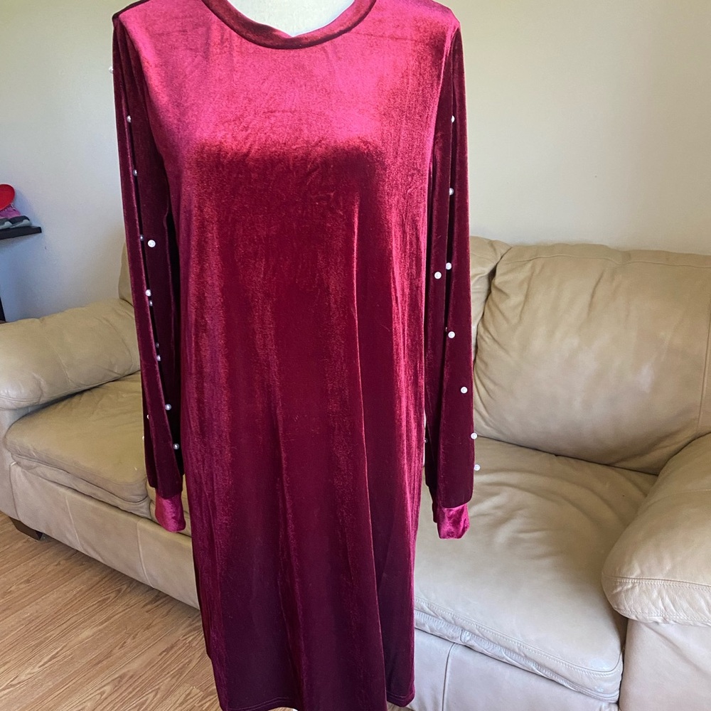 Velvet red dress size M